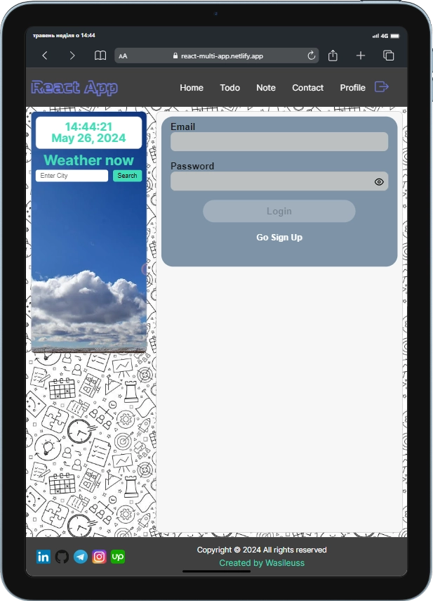 Tablet view